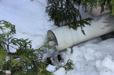 Frozen Downspout