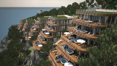 Townhouses at sea